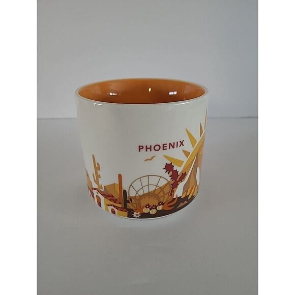 Starbucks Phoenix You Are Here Mug Collection 14 Oz Mug Orange Cream Desert - Picture 4 of 7